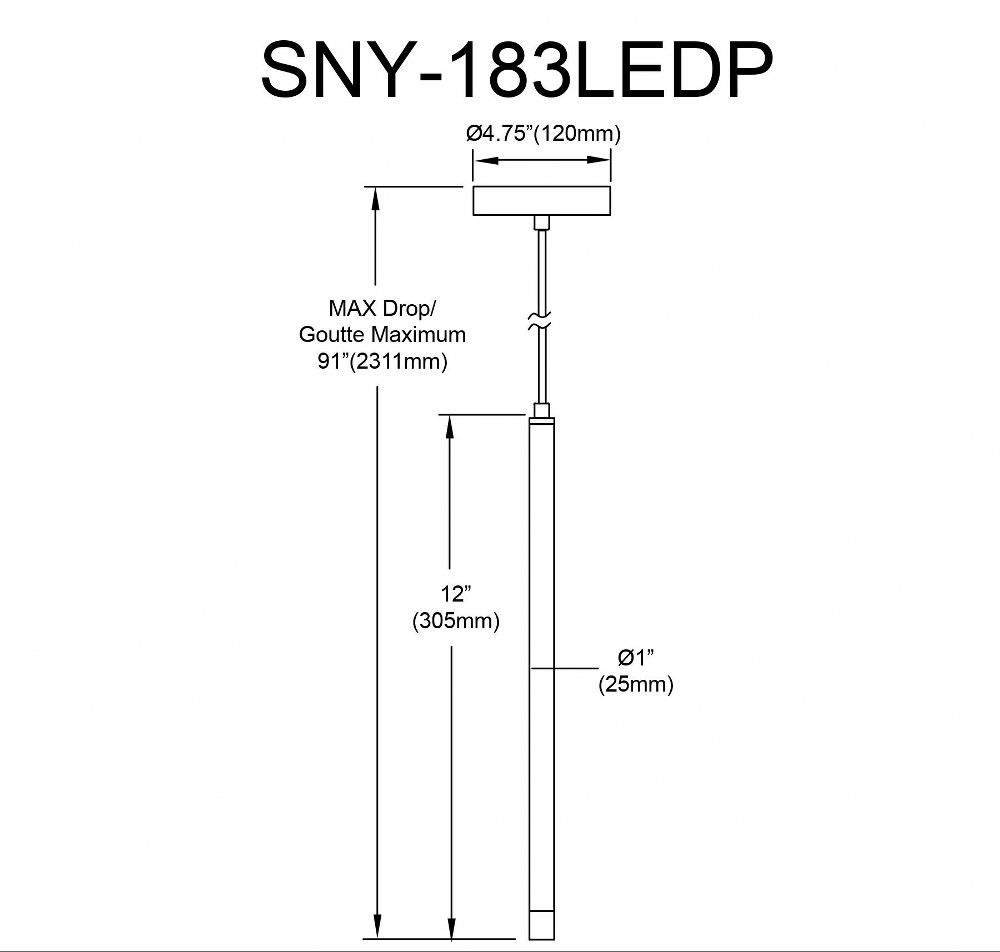 SNY-183LEDP-PC | dimension