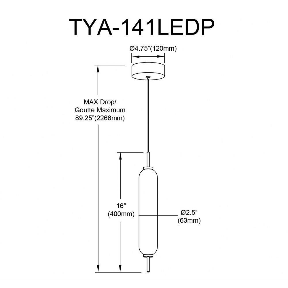 TYA-141LEDP-AGB | dimension