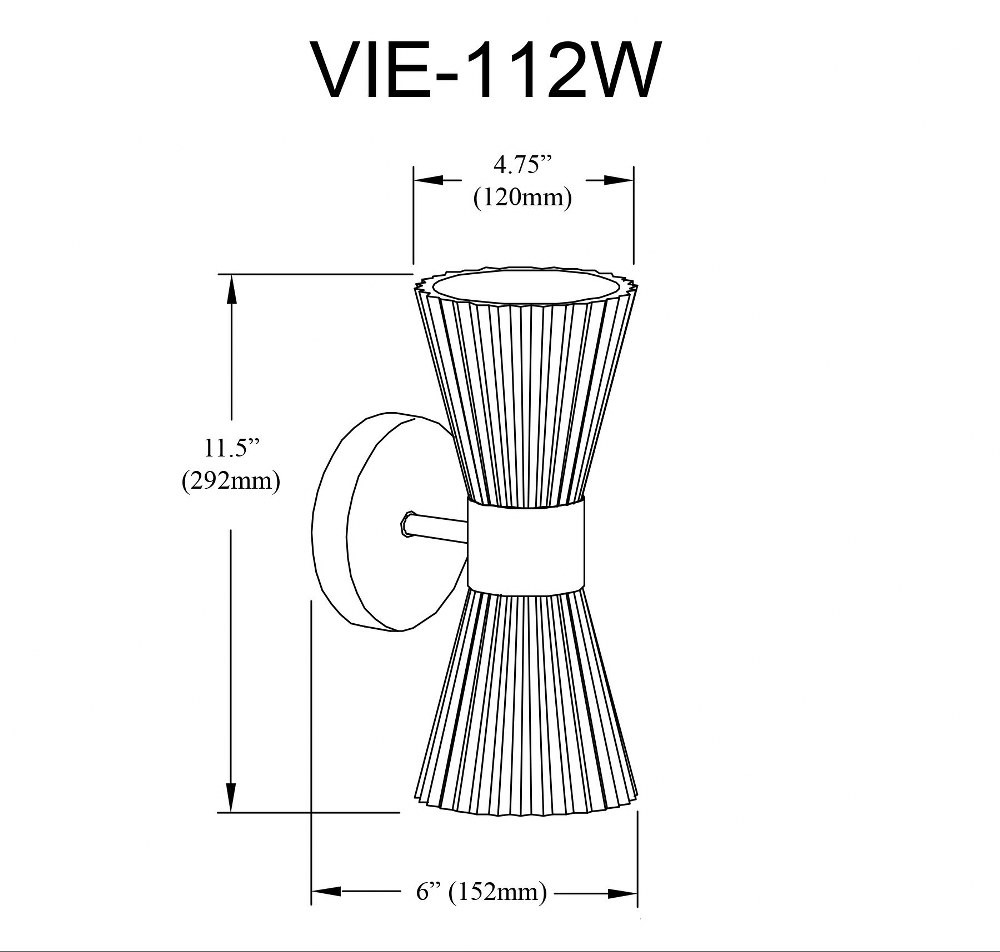 VIE-112W-AGB | dimension