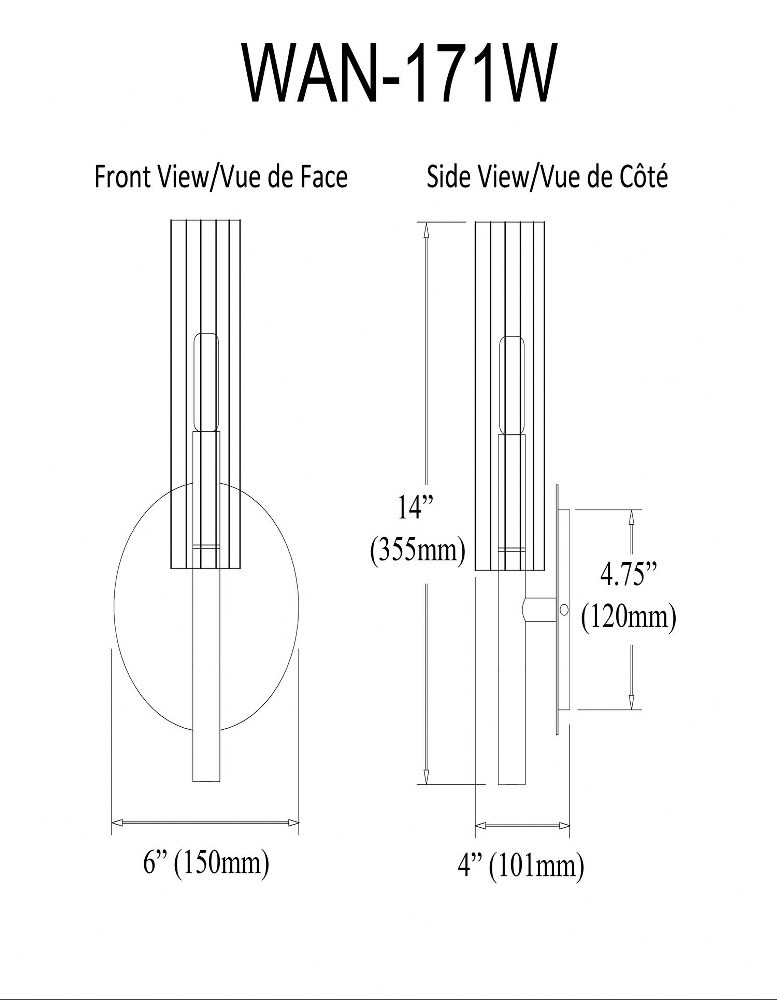 WAN-171W-MB-AGB-FR | dimension