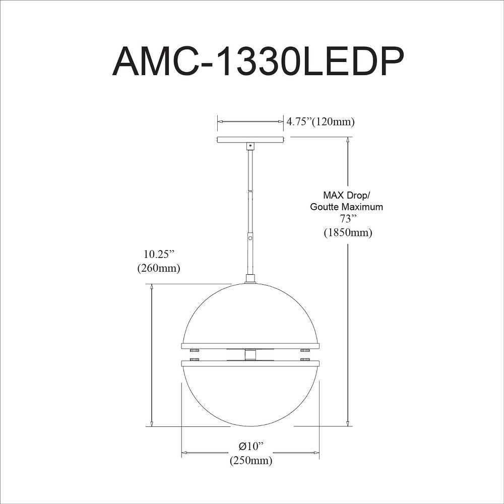 amc-1330ledp-mb | dimension