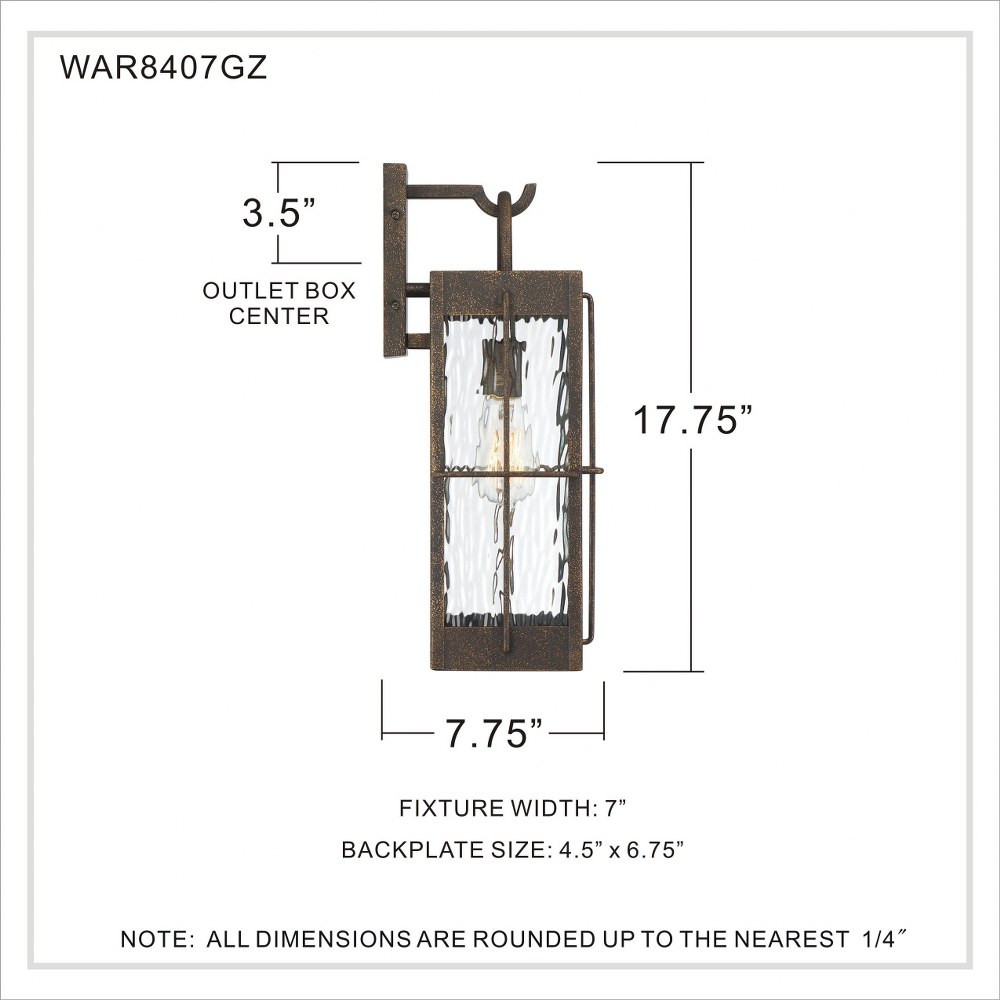 WAR8407GZ | dimension