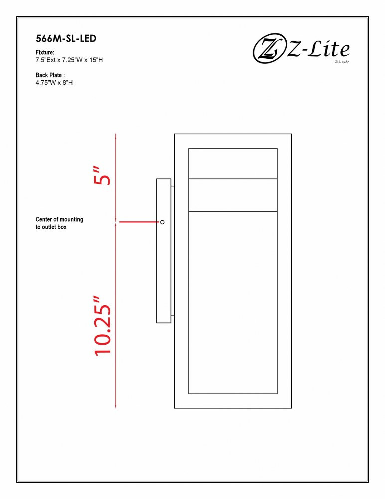 566M-SL-LED | dimension