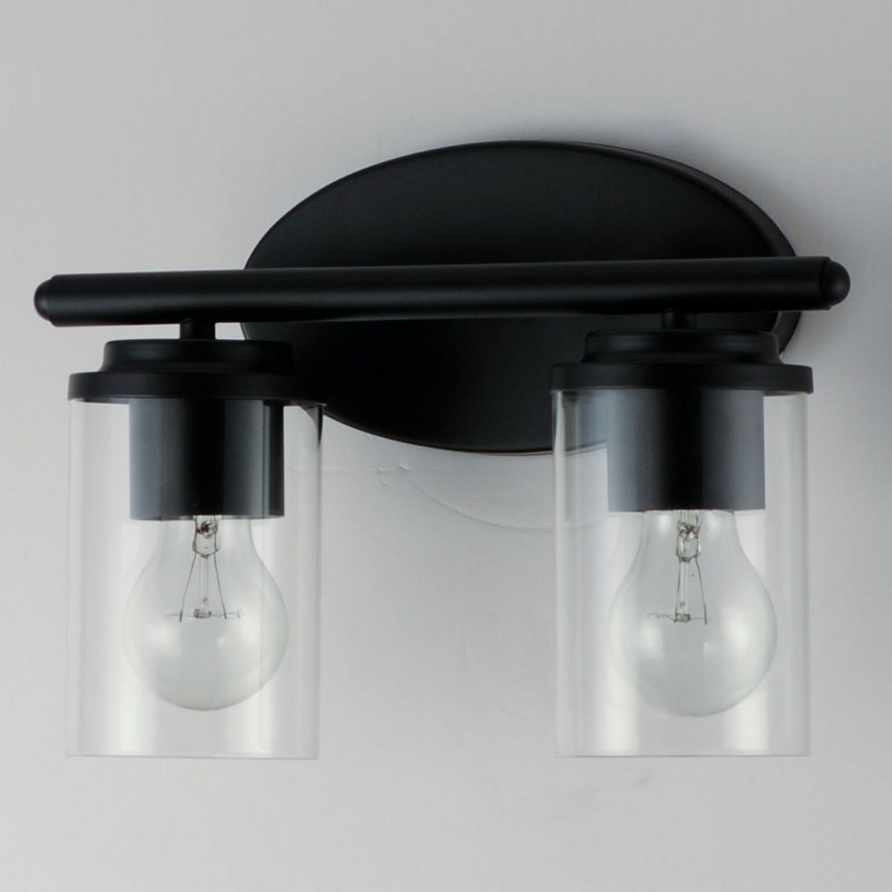Corona 2 Light Clear Glass Vanity Light by Maxim - 10212