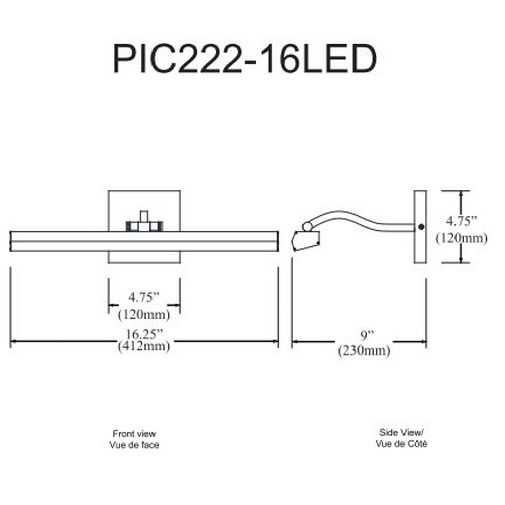 pic222-16led-agb | dimension