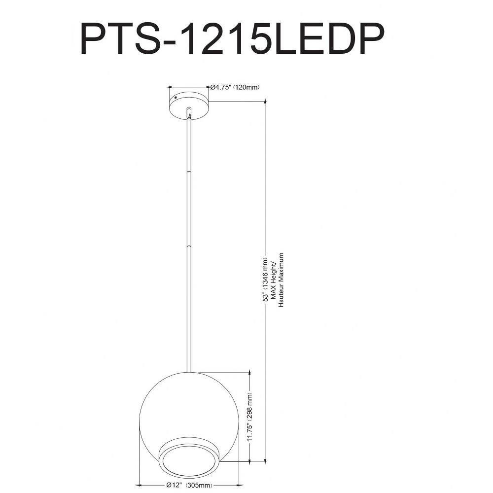 PTS-1215LEDP-AGB | dimension