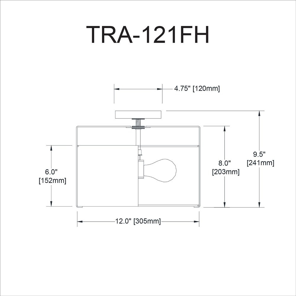 tra-121fh-gld-wh | dimension