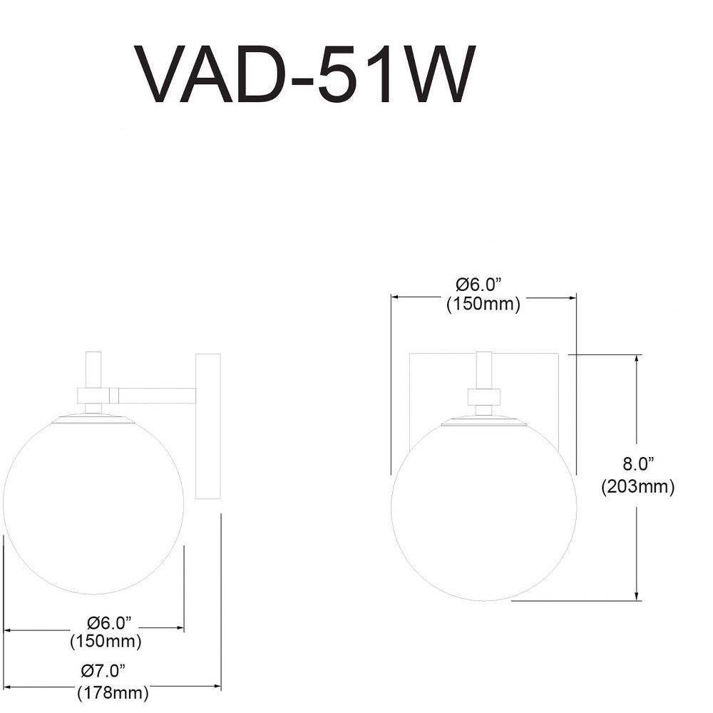 VAD-51W-MB | dimension