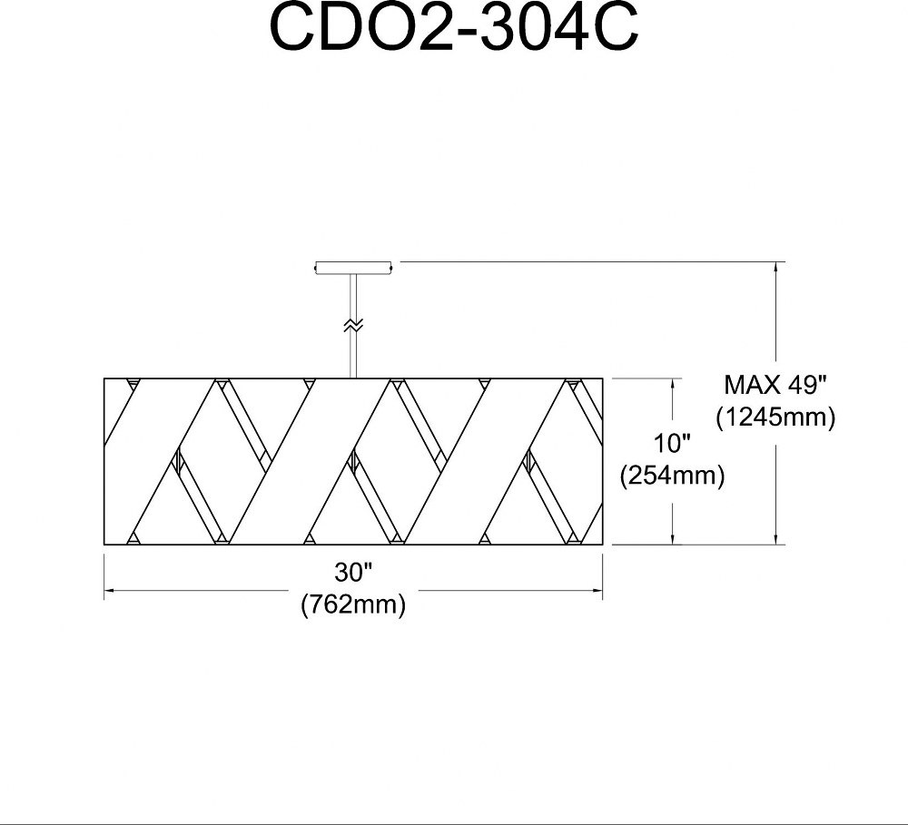 CDO2-304C-MB-BK | dimension