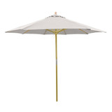 9 Foot Wood Pulley Lift Octagon Market Umbrella by Galtech - 132