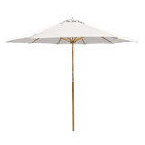 9 Foot Teak Wood Pulley Lift Octagon Market Umbrella by Galtech - 532
