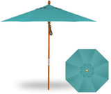 9 Foot Hardwood Pulley Lift Octagon Market Umbrella by Treasure Garden - UM809