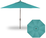 11 Foot Single Vent Crank Lift Round Market Umbrella by Treasure Garden - UM812-SWV