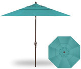 9 Foot Double Vent Crank Lift Round Market Umbrella by Treasure Garden - UM810-DWV