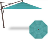 11 Foot Aluminum Manual Lift Octagon Cantilever Umbrella by Treasure Garden - AKZP