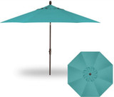 11 Foot Aluminum Crank Lift Octagon Market Umbrella by Treasure Garden - UM801