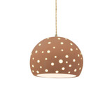 Perforated Globe 1 Light Pendant 7.75 Inch X 10 Inch Wide by Justice Design - CER-6583-TWST