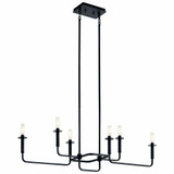 Alden - 6 Light Linear Chandelier - With Mid-Century/Retro Inspirations - 17.5 Inches Tall By 11 Inches Wide - 43362