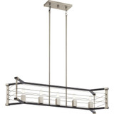 Lente - 5 Light Linear Chandelier In Vintage Industrial Style-13.5 Inches Tall and 12 Inches Wide - 44250