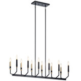 Armand - 12 Light Linear Chandelier In Contemporary Style-20 Inches Tall and 9.75 Inches Wide - 52350