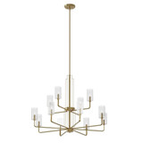Kimrose - 12 Light 2-Tier Large Chandelier In Art Deco Style-40.5 Inches Wide - 52412