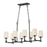 Anvil 8 Light Large Linear Pendant with Shade by Maxim - 30307NI/SHD308