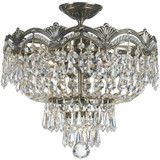 Majestic 3 Light 14 Inch Wide Flush Mount by Crystorama - 1483