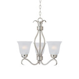 Basix 3 Light Small Chandelier by Maxim - 1012FT