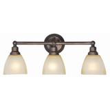 Bradley 3 Light Vanity Light 23.5 Inch Wide by Craftmade - 26603