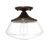 Schoolhouse 1 Light 10.5 Inch Wide Flush Mount by Capital - 3537-134