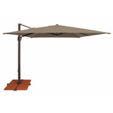 Bali Pro 10 Foot Crank Lift Square Cantilever Umbrella by Simply Shade - SSAD45SL
