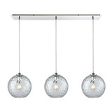 Watersphere 3 Light Oversized Linear Pendant 36 Inch Length by ELK Home - 31380L