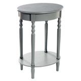 Emily 27 Inch Oval Accent Table with Storage Shelf by Stylecraft - EMILY-19