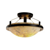 Alabaster Rocks Ring 2 Light Semi Flush Mount by Justice Design ALR-9680-35