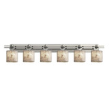 Alabaster Rocks Argyle 6 Light Vanity Light 59 Inch Wide by Justice Design - ALR-8506-30