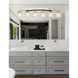 Alabaster Rocks Archway 6 Light Vanity Light 56 Inch Wide by Justice Design - ALR-8596-55