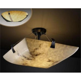 Clouds Tapered Clips 3 Light Round Semi Flush Mount by Justice Design - CLD-9631-35