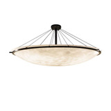 Clouds Ring 16 Light 75 Inch Wide Semi Flush Mount by Justice Design - CLD-9688-35