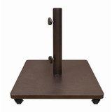 Steel 120LB Umbrella Base with Locking Casters by Treasure Garden - BSK120