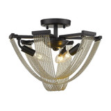 Samba 3 Light Inch Wide Semi Flush Mount by Golden - 1896-3SF