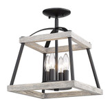 Teagan Light Inch Wide Semi Flush Mount by Golden - 3184-SF