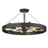 Vaughn 6 Light 22.5 Inch Wide Semi Flush Mount by Golden - 3866-MSF