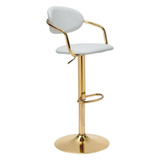 Gusto Bar Chair 35.4 Inch Tall and 20.9 Inch Wide by Zuo Modern - 109036