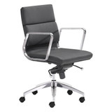Engineer Low Back Office Chair 34 Inch Tall and 21 Inch Wide by Zuo Modern - 205895