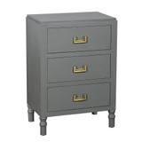 Samantha 3 Drawer Nightstand 25 Inch Tall and 17.75 Inch Wide by Stylecraft - AF102676DS