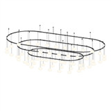 Suspenders 330W 60 LED Path 3 Bar Racetrack Chandelier by Sonneman - SLS4238