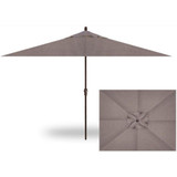 8x11 Foot Aluminum Crank Lift Rectangle Market Umbrella by Treasure Garden - UM8811RT0