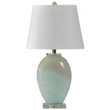 Glass 1 Light Hardback Shade Table Lamp by Stylecraft - L2792