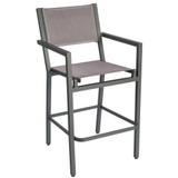Palm Coast 46.25 Inch Sling Bar Stool with Arms by Woodard - 570671