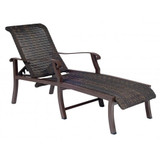 Cortland 75 Inch Woven Adjustable Chaise Lounge by Woodard - 5V0470